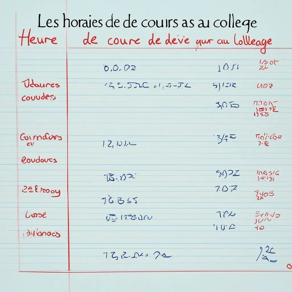 Heure de cours collège