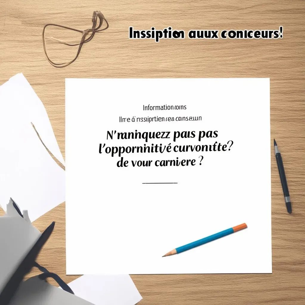 Information sur l'inscription aux concours