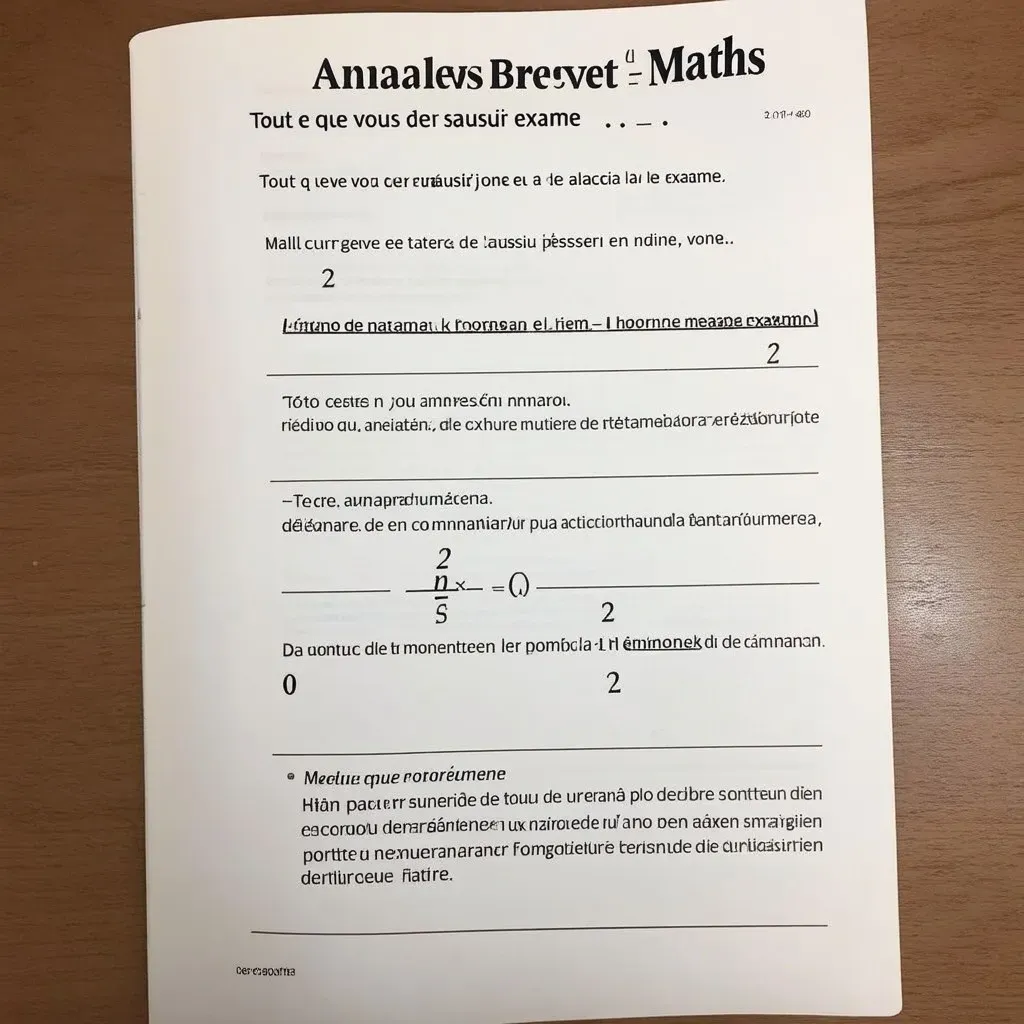 Annales Brevet Maths : Tout ce que Vous Devez Savoir pour Réussir Votre Examen