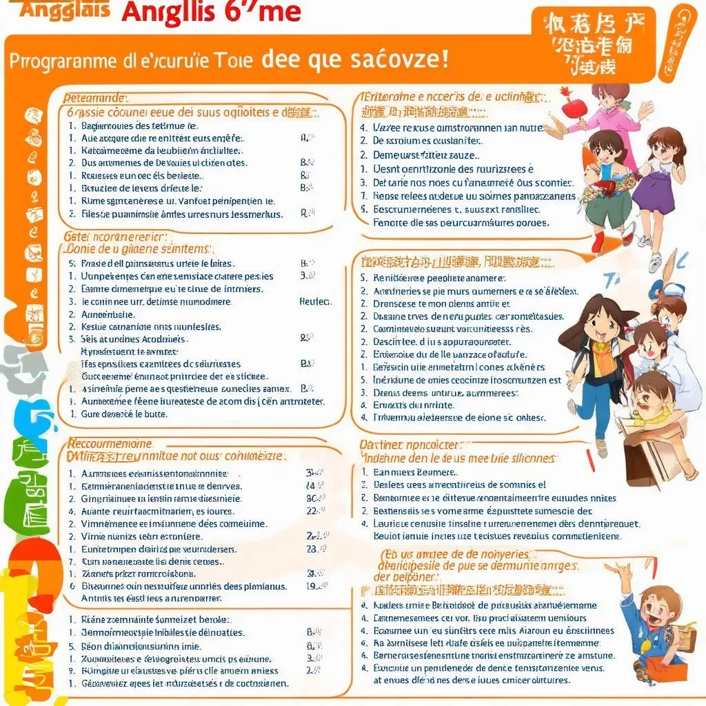 Programme Anglais 6ème Activités