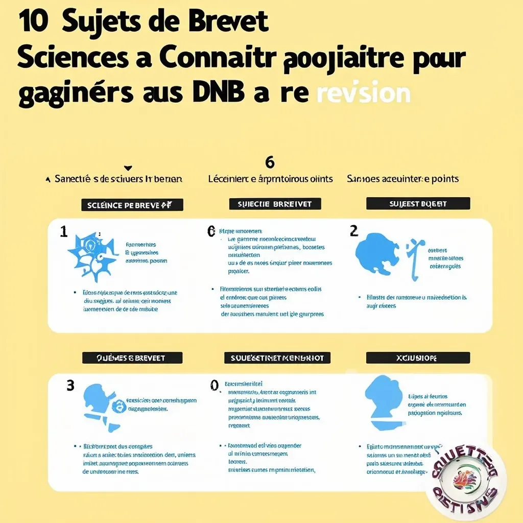 10 Sujets de Brevet Sciences à Connaître pour Gagner des Points au DNB!